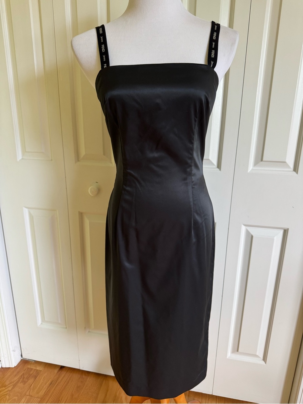 FENDI Jeans Black Bodycon Cocktail Dress 8 EUC